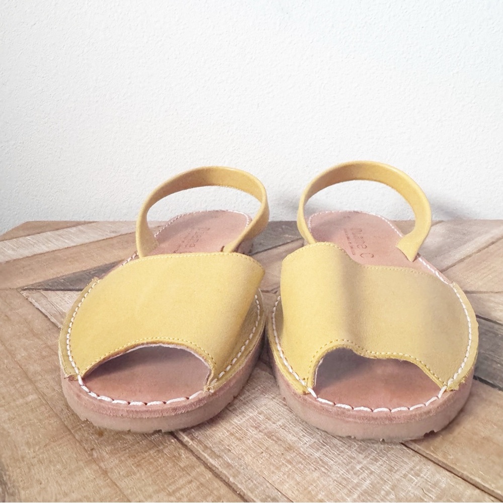 Diane C Golden Yellow Leather Sandals - Picture 6 of 10